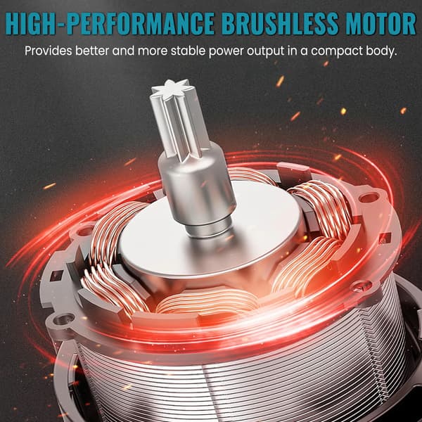 Cirkelsåg, Kompakt Design, Borstlös Motor,2 batteri Set