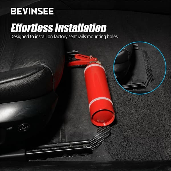 Brandslukkerbeslag, Kulfiber, Justerbart, Kompatibelt med E90 E92 E91 E93, Enkel Installation, Holdbar Ydeevne