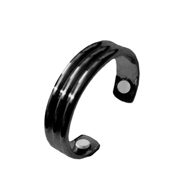 Anti-snarkring, Justerbar Passform, Magnetterapi,2 Textur Svart