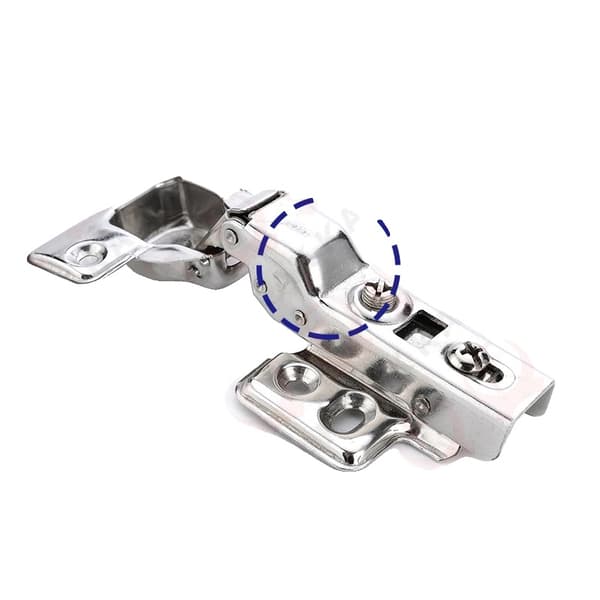 Hydraulisk Dørhængsel, Blød Lukning, Rustfrit Stål,Halv Overlay x 12