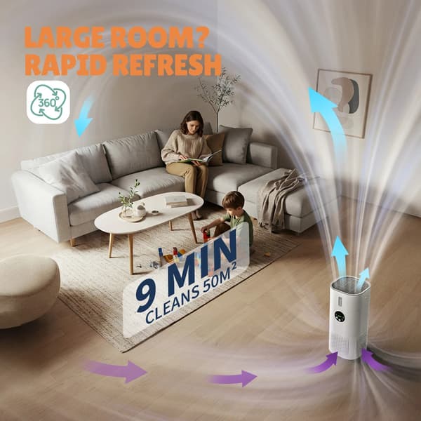 Luftrenare, Multifunktionsenhet, Fuktning,220V, VIT