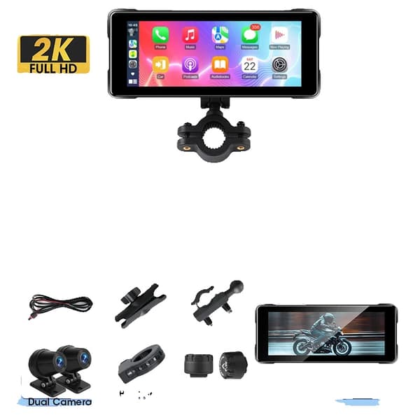 Motorcykel DVR, Dual Kamera, Trådløs Forbindelse,Ingen, 2K DVR+TPMS-a