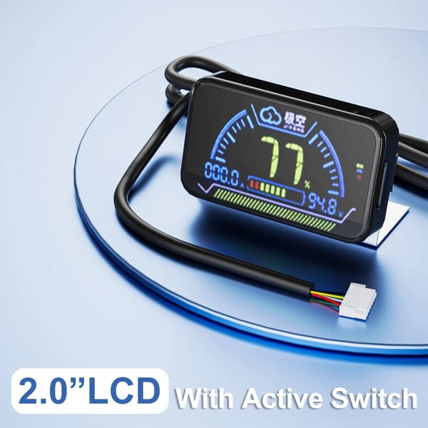 LCD Touch Display, Flere Størrelser, Batteristyringskompatibilitet,2 tommer LCD