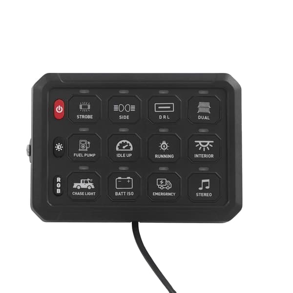 Skiftpanel, RGB-kontrol, vandtæt design,sort
