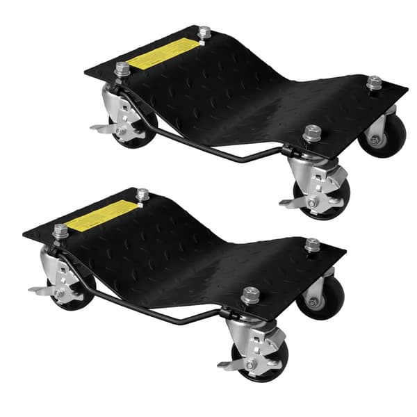 Hjulvogn, Heavy-Duty Stål, Skridsikker Design,2stk
