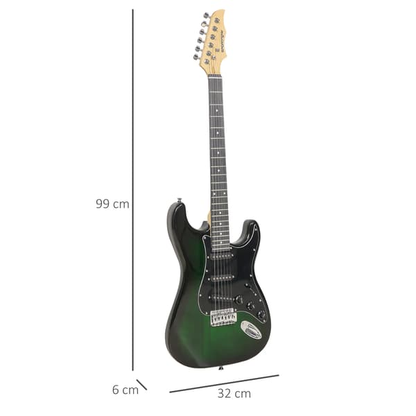 Elektrisk Guitar Sæt, Inkluderer Forstærker, Tilbehør,39 inches, sort