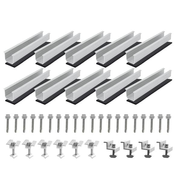 Solpanelfästen, Hållbar Aluminium, Mångsidig Kompatibilitet,10PCS