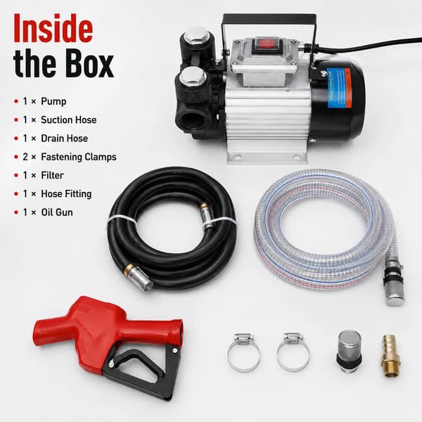 Dieselpumpkit, 60 L/min Flöde, 5 m Sug,Röd