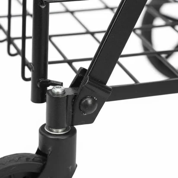 Shoppingvagn, Fällbar Design, Hög Lastkapacitet, svart