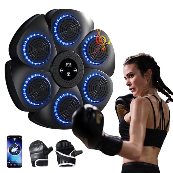Boxningsmaskin, Bluetooth-anslutning, Musikintegration,svart