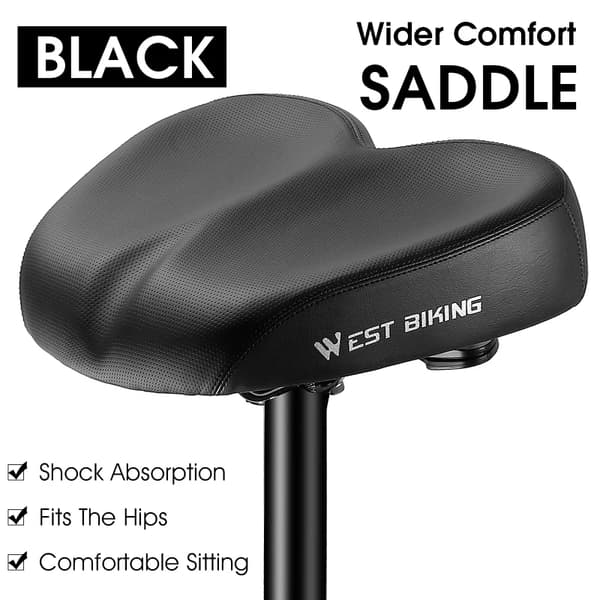 Cykelsadel, Vattentät, Ergonomisk Design,Svart