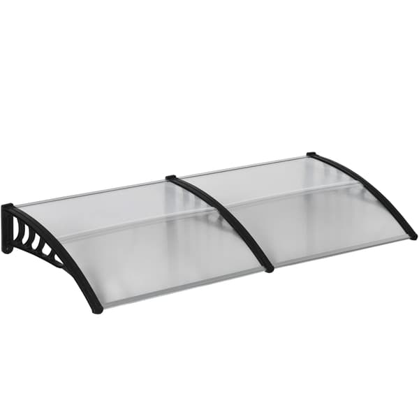 Dørmarkise, UV-beskyttelse, Nem montering,Gennemsigtig - Aluminium