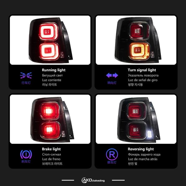 Bakljusmontering, LED-design, Hållbar konstruktion,Bakljuspar