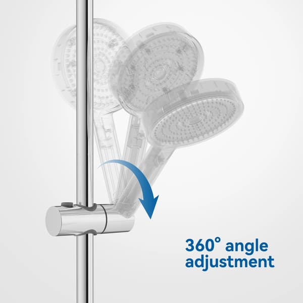 Duschstång, Höjdjusterbar, 360° Rotation,90cm, Krom
