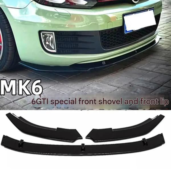 Front Bumper Splitter Lip, Aerodynamisk Design, Skræddersyet Pasform,sort