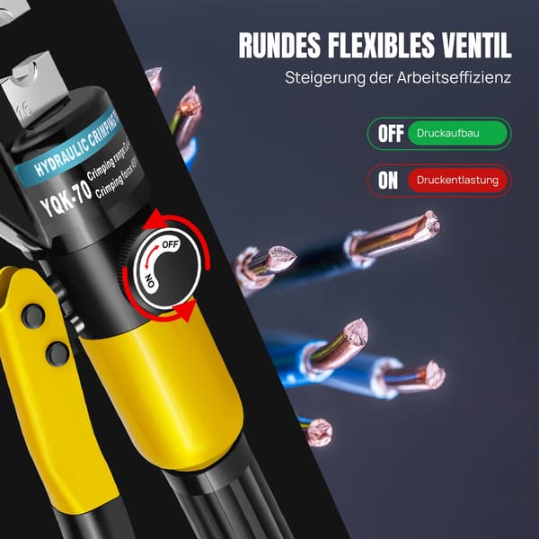 Manuelle hydrauliske klemværktøjer, forkromet stål, ergonomisk design,Hydrauliske tænger