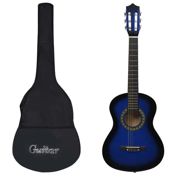 Akustisk Gitarr, Lätt Design, Ideal för Nybörjare,Blå