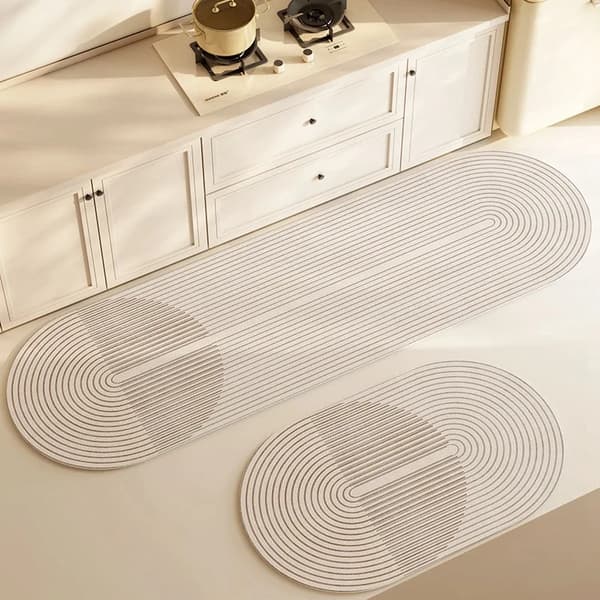 Diatomit Køkkenmåtte, Skridsikker Design, Hurtigtørrende Absorberende,07, 50x120cm-1pc