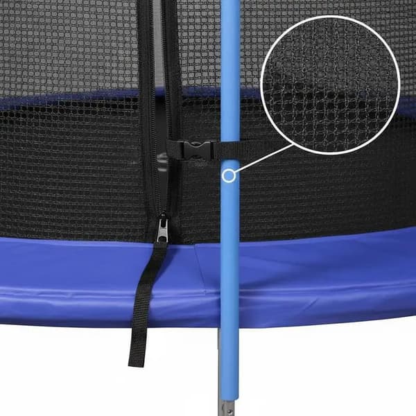 Trampolinbeskyttelsesnet, Holdbart Polyester Mesh, Nem Installation,Sort