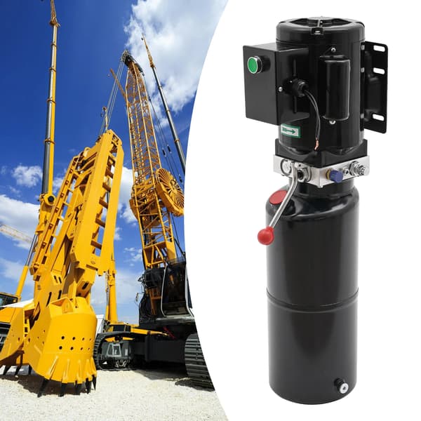 Elektro-hydraulisk pump, hög effektmotor, precis tryckkontroll,svart