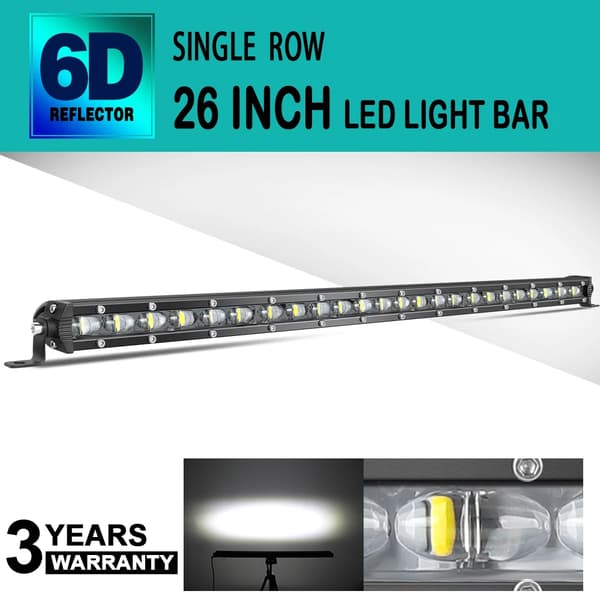 Lysbar, Holdbar Aluminiumkonstruktion, IP68 Vandtætning,26tommer Led Lys Bar