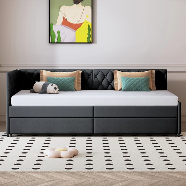 Dagbädd, Utdragssäng, Minimalistisk Modern Design,Grå, 90*200cm