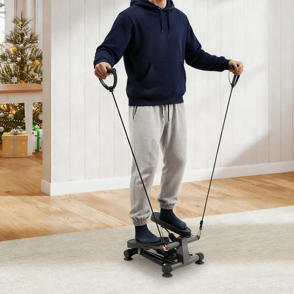 Twist Stepper, LCD Skærm, Modstandsbånd,sort