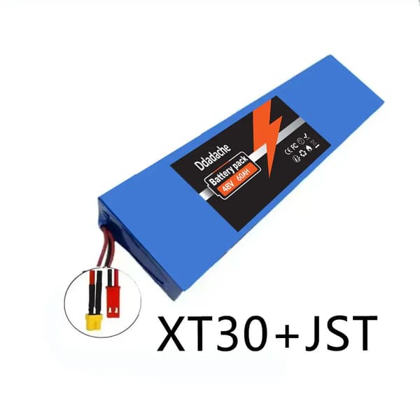 Batteripack, 60000mAh kapacitet, 48V spänning,13S4P-XT30-JST