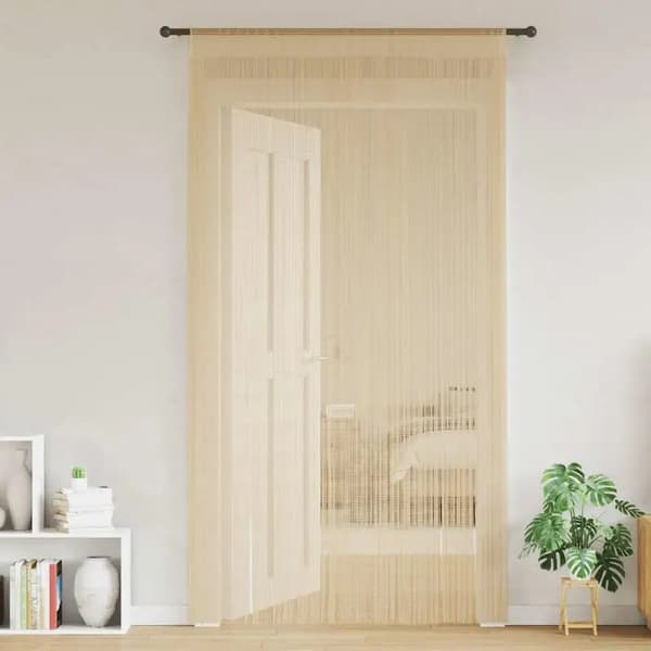Gardin, Snor Design, 2 Paneler til Dør og Vinduesdekoration,Beige