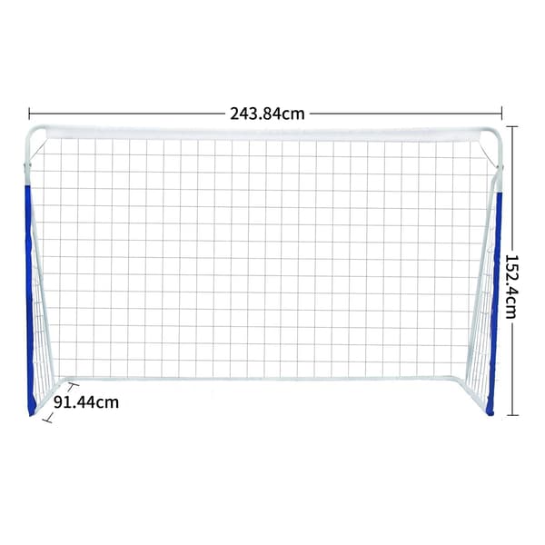 Fodboldmål, Holdbar Metalramme, Nem at Samle,Blå