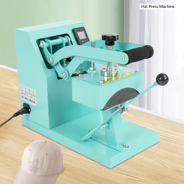 Cap Varmepresser, Digital Kontrol, Holdbart Design,Blå