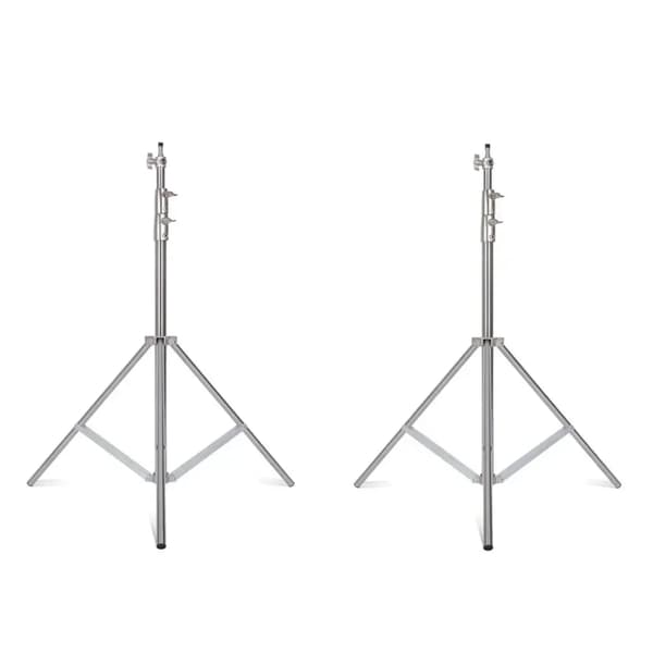 Tripod, Justerbar Højde, Holdbart Rustfrit Stål,2stk Sølv Stativ