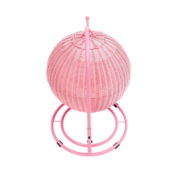 Kattekurv, Håndvævet Design, Aftagelig Pude,Pink