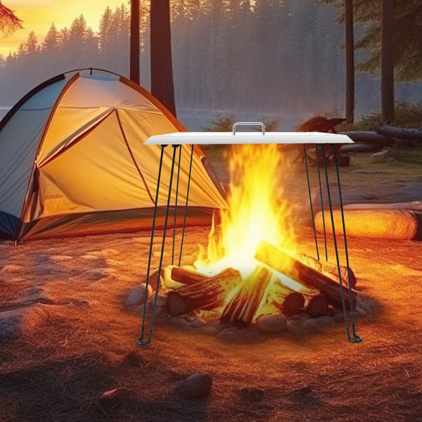 Ildsted Varmeafleder, Rustfrit Stål, Brugervenligt Design,Sølv
