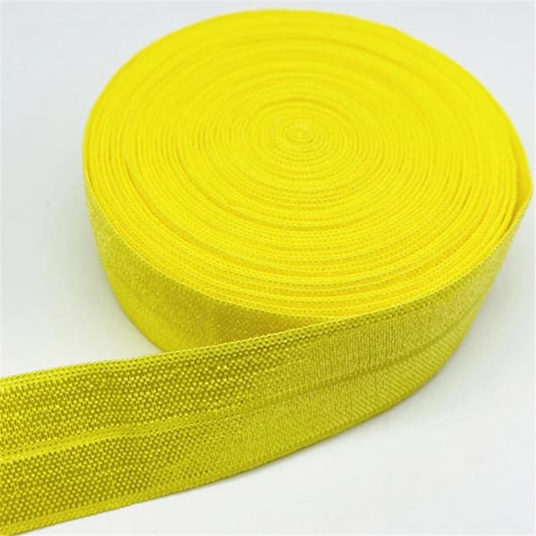 Elastisk Bånd, Alsidig Brug, Holdbart Design,5yards, Gul, 25mm