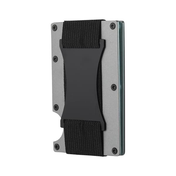 Kortfodral, RFID-skydd, Hållbar aluminiumdesign,GRÅ
