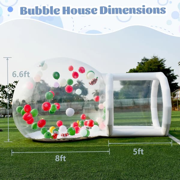 Uppblåsbar Bubbelhus, Hållbart PVC-material, Snabb installation,2.5mi