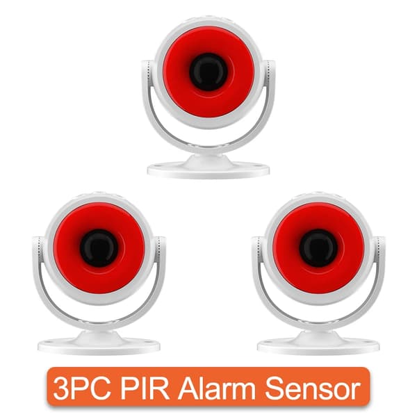 PIR Bevægelsesalarm Sensor, Smart Home Integration, 120dB Alarm,3PC PIR Alarm Sensor