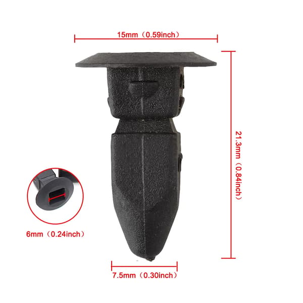 Push Clip Fastener Sæt, Holdbart Nylon, Alsidig Kompatibilitet,sort
