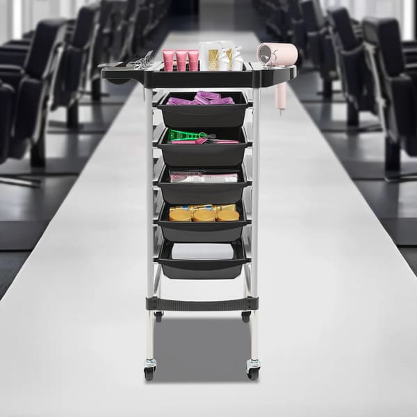 Salonvogn, 6-lags design, holdbar konstruktion,sort