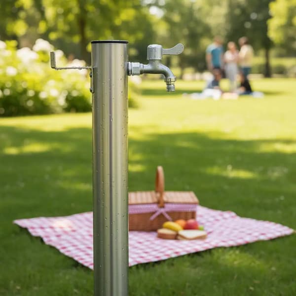 Havevandsøjle, Rustfrit Stål, Holdbart Design,hær grøn