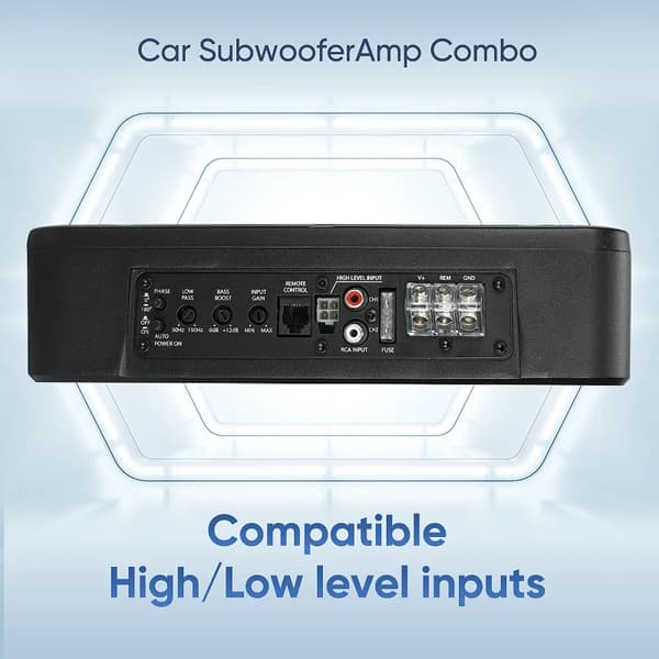 Bil Subwoofer, 800W Effekt, Slank Design,10 tommer