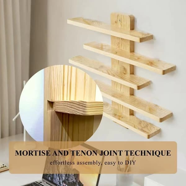 Displayhylde, Moderne Trædesign, Væghængt,TT2323635