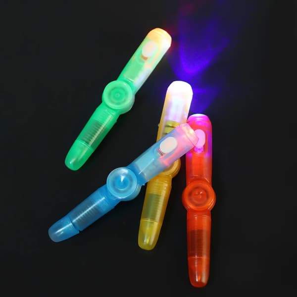 LED Fidget Pen, Spinning Design, Gløder i Mørket,24stk  Tilfældig Farve