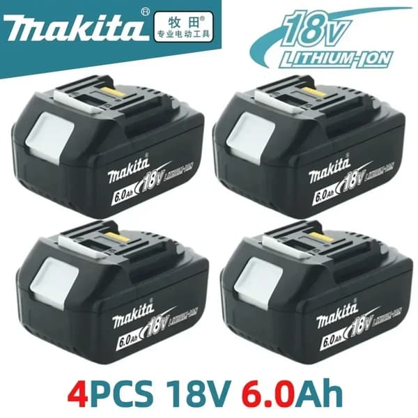 Litiumjonbatteri, 6000mAh kapacitet, avancerade skyddsfunktioner, 4ST 6.0Ah