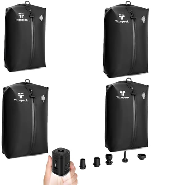 Kompressionsposer, Holdbart Materiale, Pladsbesparende Design,4bag1pumpTitanpeak