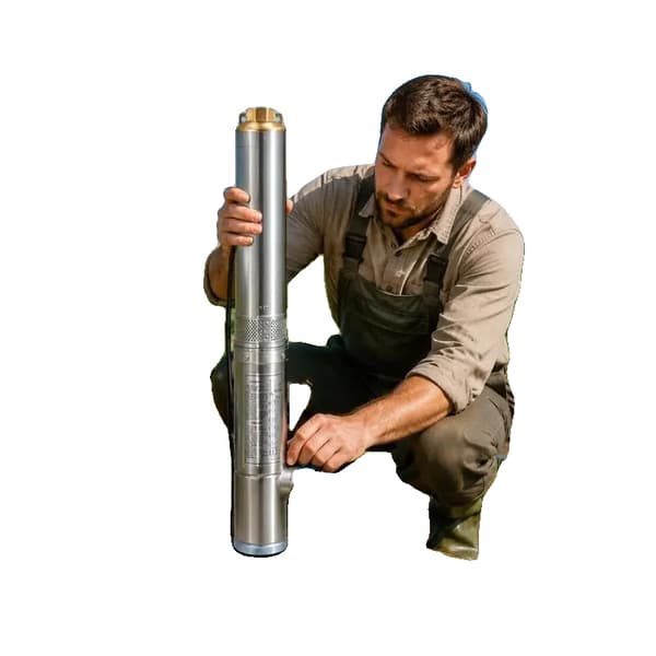 Djupbrunnspump, 105L/min Flöde, IP68 Skydd, Silver