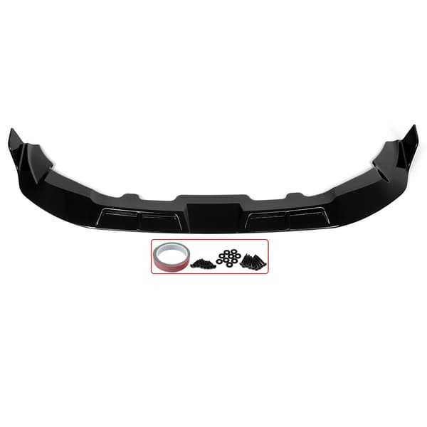 Front Bumper Splitter, Nem Installation, Holdbar Konstruktion,Glansende Sort