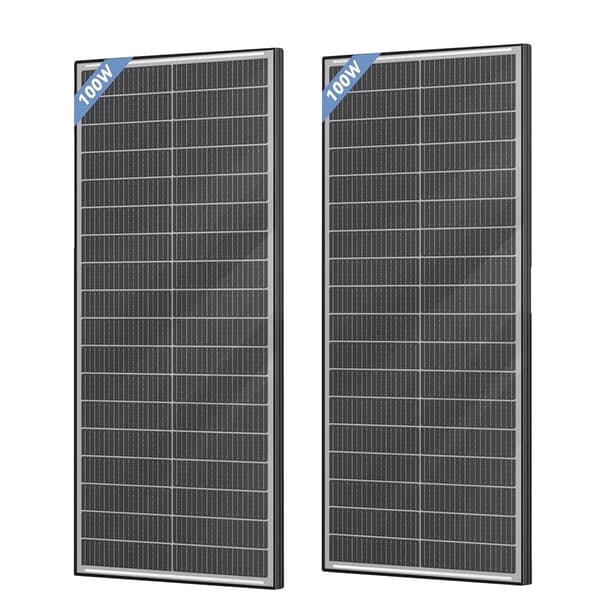 Solpanel, Høj Effektivitet, Kompakt Design,100W 2Stk