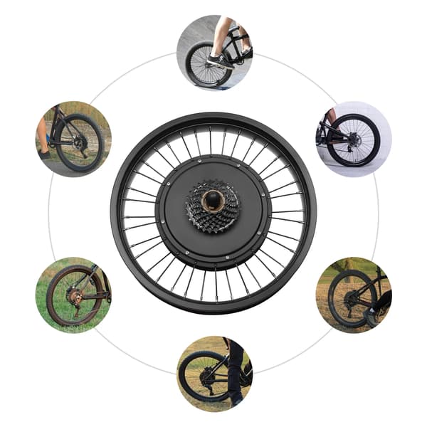Ebike Modifieringskit, 48V Motor, Skivbroms,svart